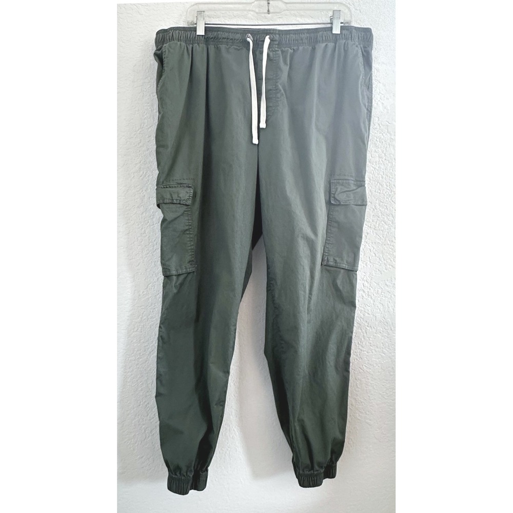 DSG Twitch Allison Casual Cargo Jogger Pants Mens 2XL Sage Elastic Waist Pockets